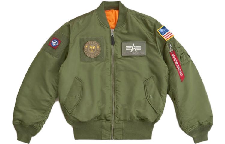 Alpha Industries Velcro Logo MA-1 Flight Jacket Green (). MJM46600C1-GREEN