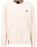 Alpha Industries White Crewneck Logo Print Long Sleeve Sweatshirt 18850509 Alpha Industries White Crewneck Logo Print Long Sleeve Sweatshirt 18850509