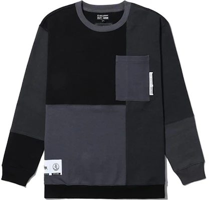 Alpha Industries x izzue 黑色拼接圓領長袖運動衫 CAI51503C1-BKX Buy Alpha Industries x izzue 黑色拼接圓領長袖運動衫 CAI51503C1-BKX