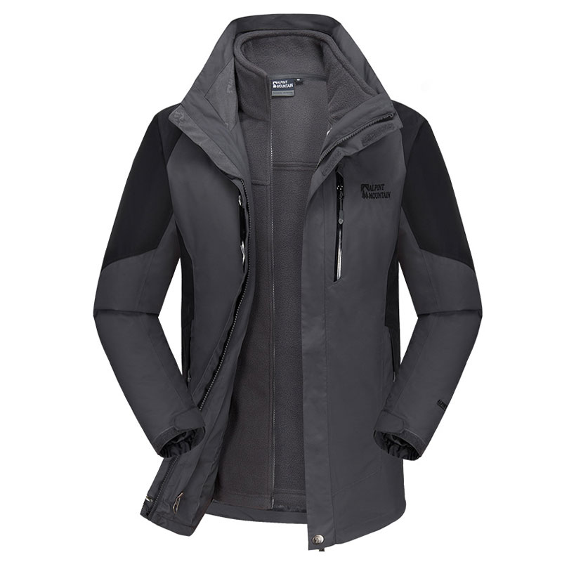 Alpint Mountain Almont 3-in-1 Fleece Jacket Outdoor Hiking Waterproof Windproof Warm D640-622