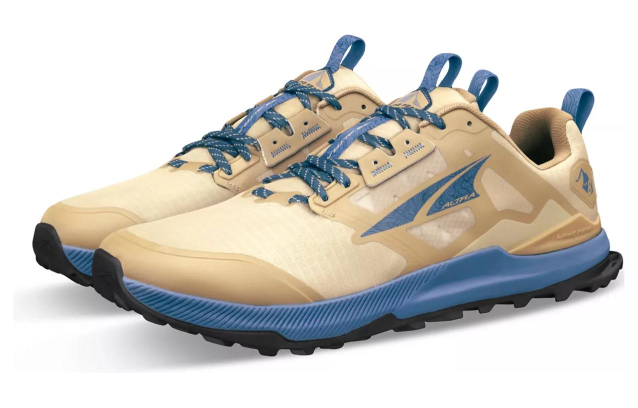 Lookbook Altra Lone Peak 8 Beige Blau Trailschuhe – Outdoor Komfort Trailrunning. AL0A85NC922