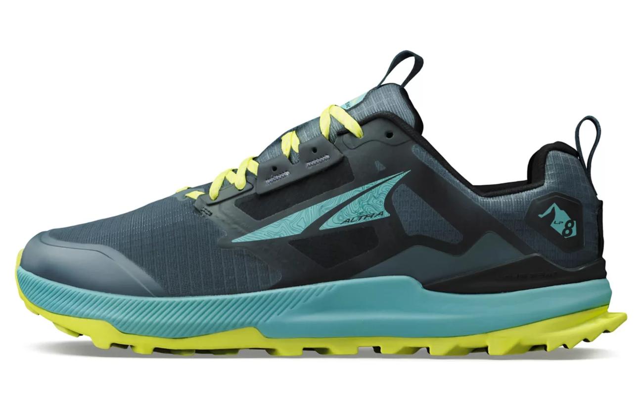 Altra Lone Peak 8 Trail Running Shoes Black Green - Cushioned & Durable AL0A85NC043