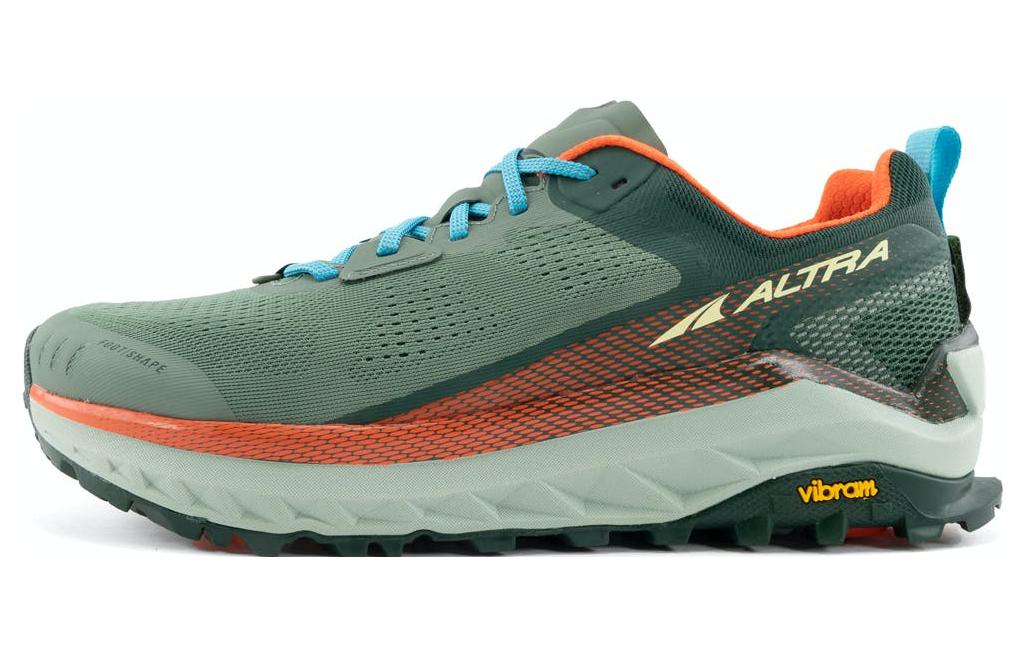 Altra Olympus 4.0 Green/Red Trail Running Shoes Non-Slip Durable AL0A4VQM380