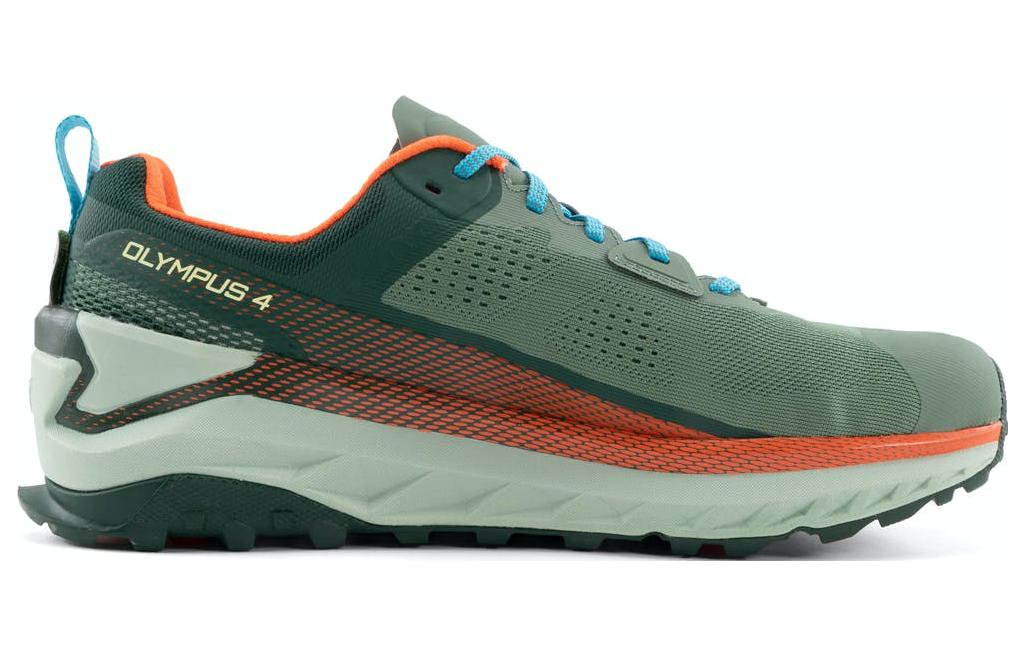 Order Altra Olympus 4.0 Groen/Rood Trail Hardloopschoenen Antislip Duurzaam AL0A4VQM380