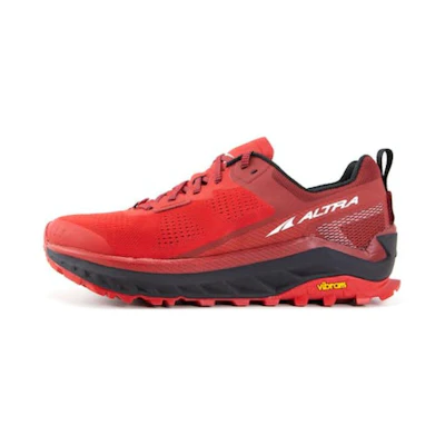 Altra Olympus 4.0 Red Trail Running Shoes Durable Mesh Cushioning
