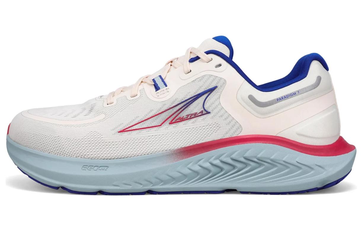 Altra Paradigm 7 White Red Blue Cushioned Breathable Running Shoes AL0A82C5140