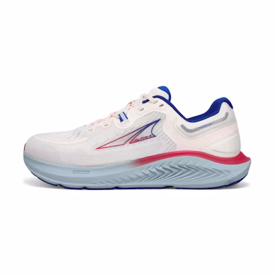 Altra Paradigm 7 White Red Blue Cushioned Breathable Running Shoes