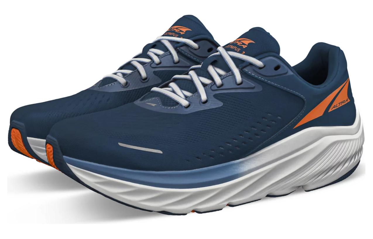 Lookbook Altra Via Olympus 2 Chaussures Running Rembourrées Bleu/Orange/Blanc AL0A85NA445