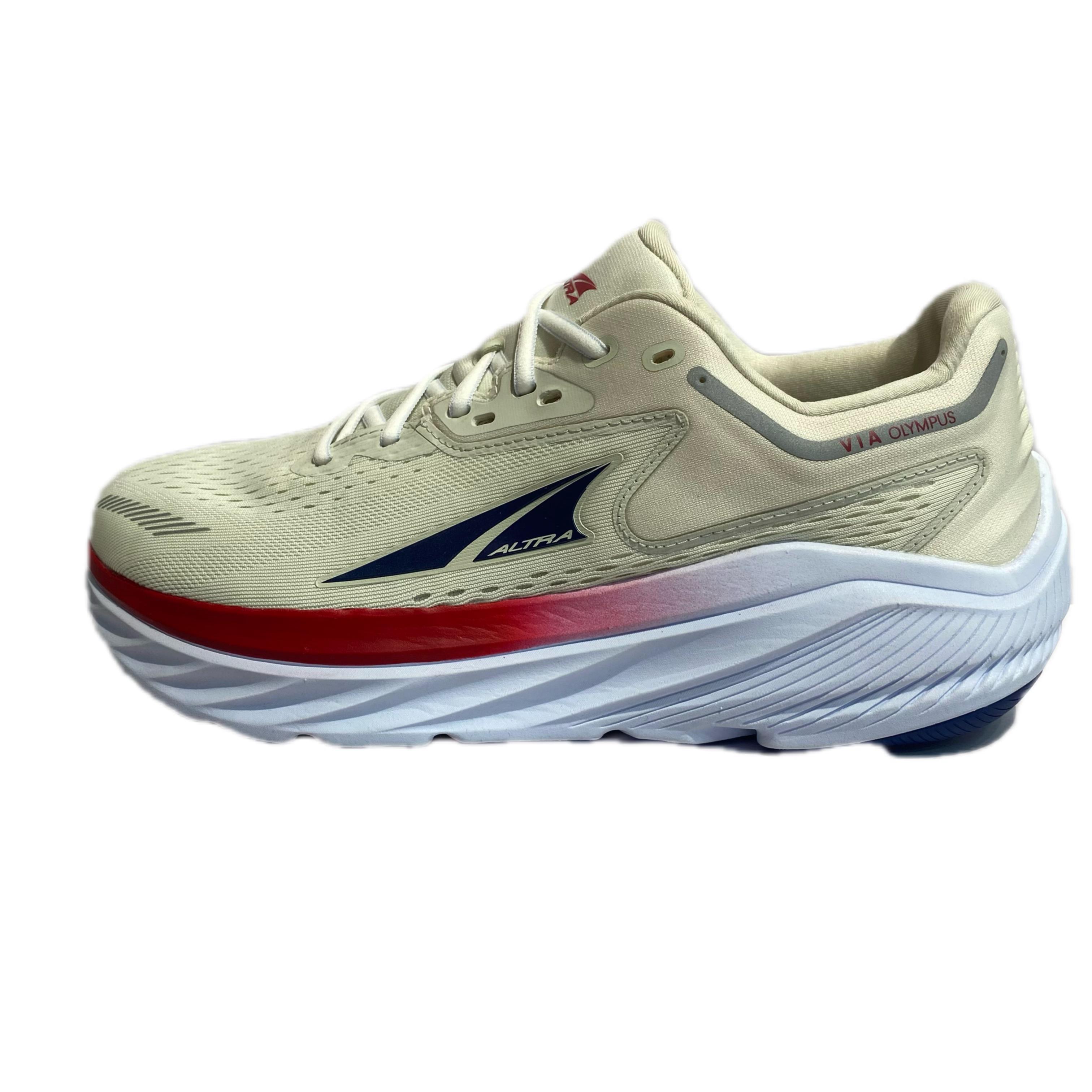 Altra Via Olympus Marathon Running Shoes White/Blue Lightweight Cushioning AL0A82BW140