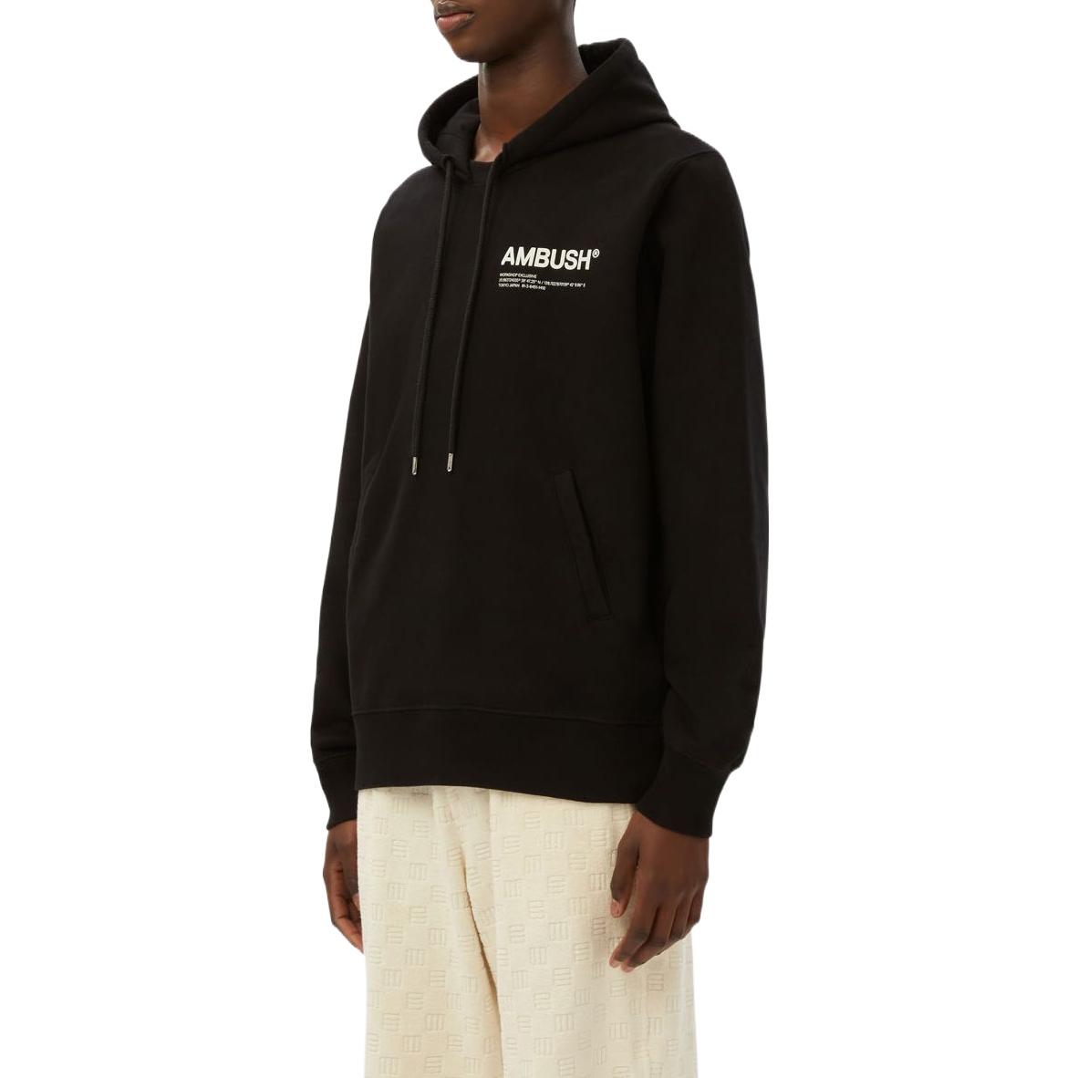 Details for AMBUSH Sudadera Negra con Diseño de Logotipo de Letras. BMBB012S22FLE0011002