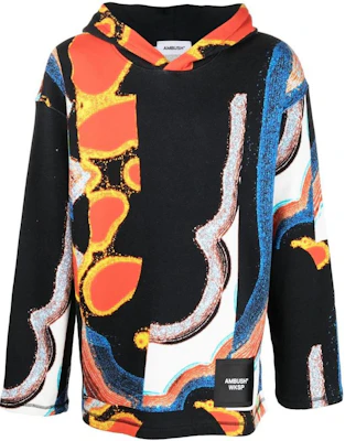 Ambush Abstract Print Hoodie Multicolor Mens Classic Pullover BMBB015F22FLE00184108410 Buy Ambush Abstract Print Hoodie Multicolor Mens Classic Pullover BMBB015F22FLE00184108410