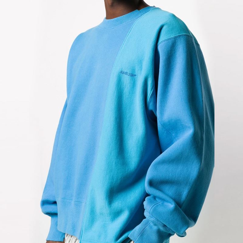 Lookbook Ambush 不對稱袖拼色圓領套頭衛衣 BMBA003F20FAB001