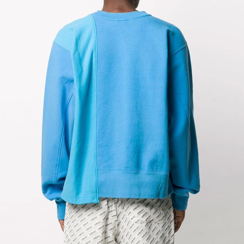 Shop Ambush 不對稱袖拼色圓領套頭衛衣 BMBA003F20FAB001