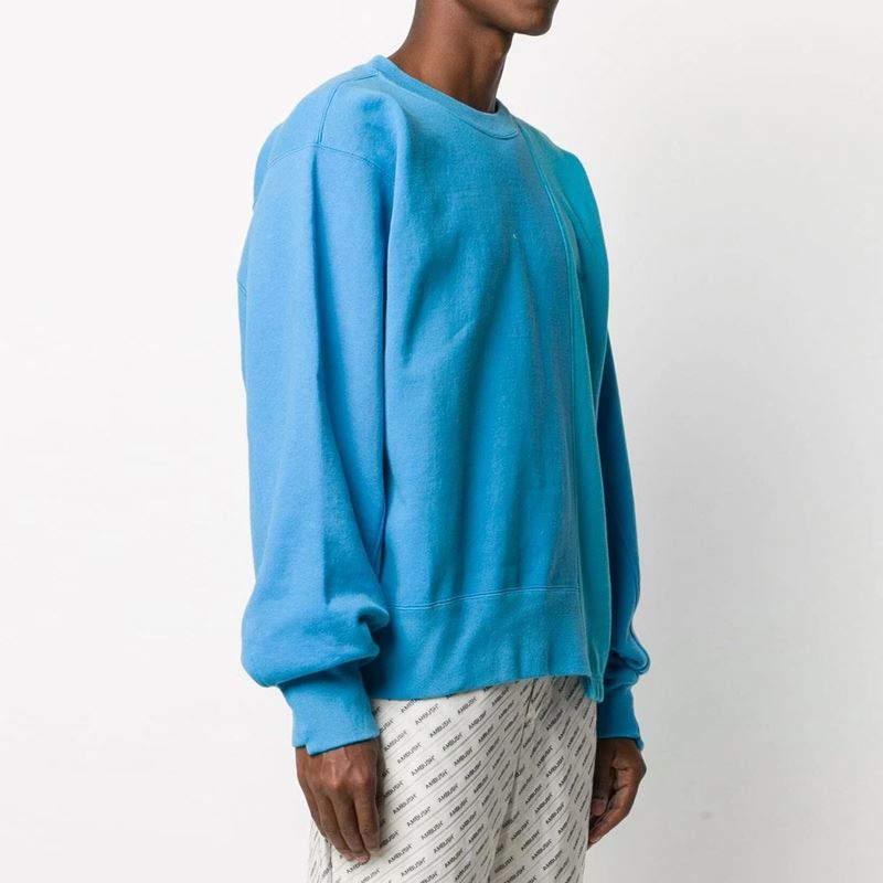 Purchase Ambush 不對稱袖拼色圓領套頭衛衣 BMBA003F20FAB001