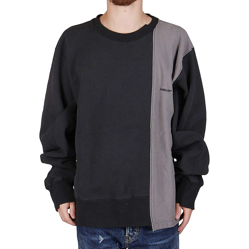 Sizing Ambush 不對稱袖拼色圓領套頭衛衣 BMBA003F20FAB001