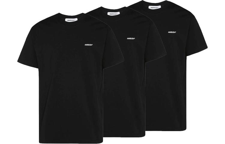 AMBUSH Basic Logo Print Crewneck T-Shirt Black BMAA060F22JER0011002