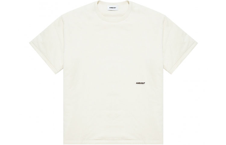 Order AMBUSH 米色棉质短袖圆领标志T恤。 BMAA013F21JER0020404