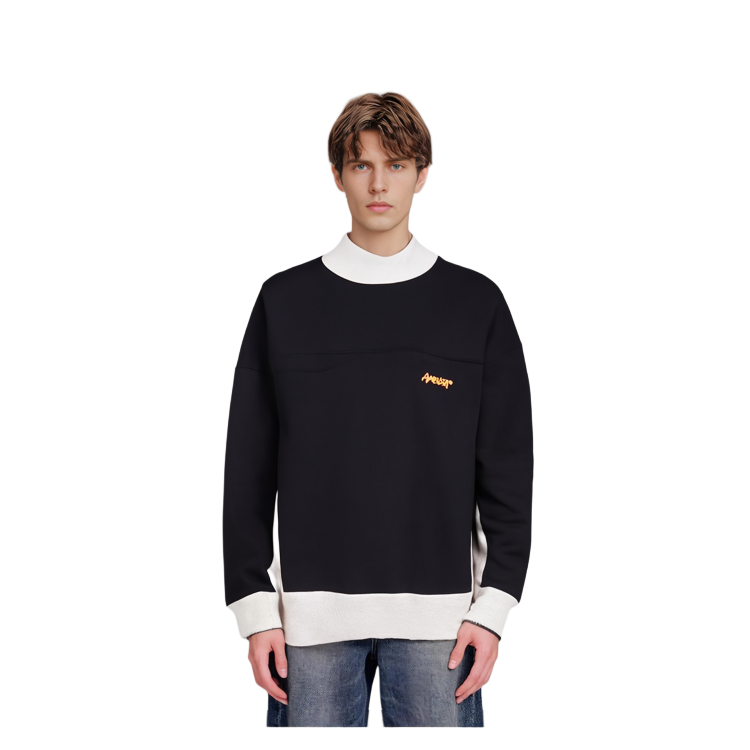 Details for AMBUSH 黑色字母对比拼接圆领卫衣 BMBA002-F20FLE001-4662