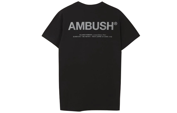 Ambush Black Logo Tee Unisex Short Sleeve BMAA007F20JER0011007