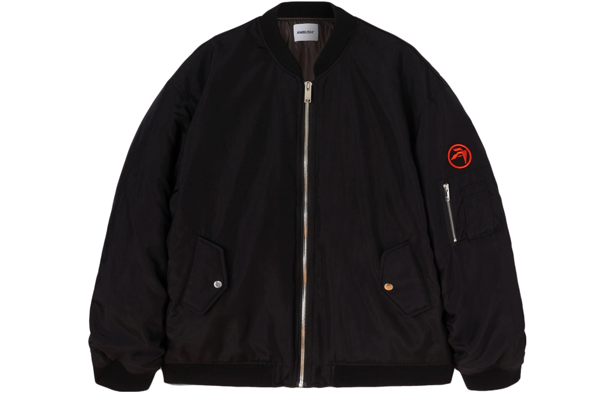 Ambush Black Long-Sleeve Jacket with Zipper and Stand Collar BMEH010F23FAB0011000