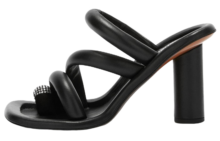 AMBUSH Black Sandals 'JW_219578283255300193,69' BWIH008S23LEA0021072