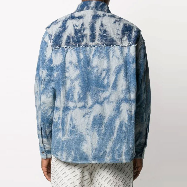 Purchase AMBUSH Chaqueta Vaquera Unisex Azul Lavado Tie-Dye en Capas BMYE002F20DEN00247004700