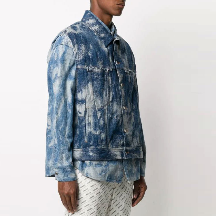 Details for AMBUSH Chaqueta Vaquera Unisex Azul Lavado Tie-Dye en Capas BMYE002F20DEN00247004700