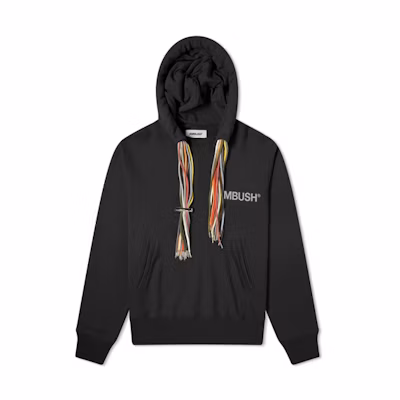 AMBUSH Braided Drawstring Hoodie Unisex Black (Fall Collection) 12111845