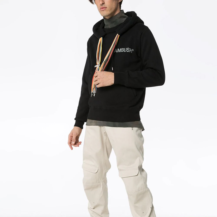 Lookbook AMBUSH Hoodie Unisex Hitam Tali Kepang (Koleksi Musim Luruh) 12111845