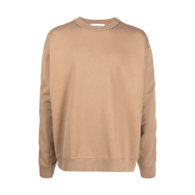 Ambush Brown Side-Zip Logo Long Sleeve Sweatshirt BMBA013F21FLE0016210