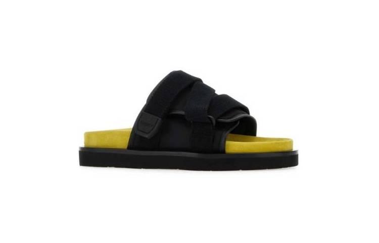 Order AMBUSH Burberry 黑黄拼色羽绒凉鞋 BMIH001S23MAT0011018