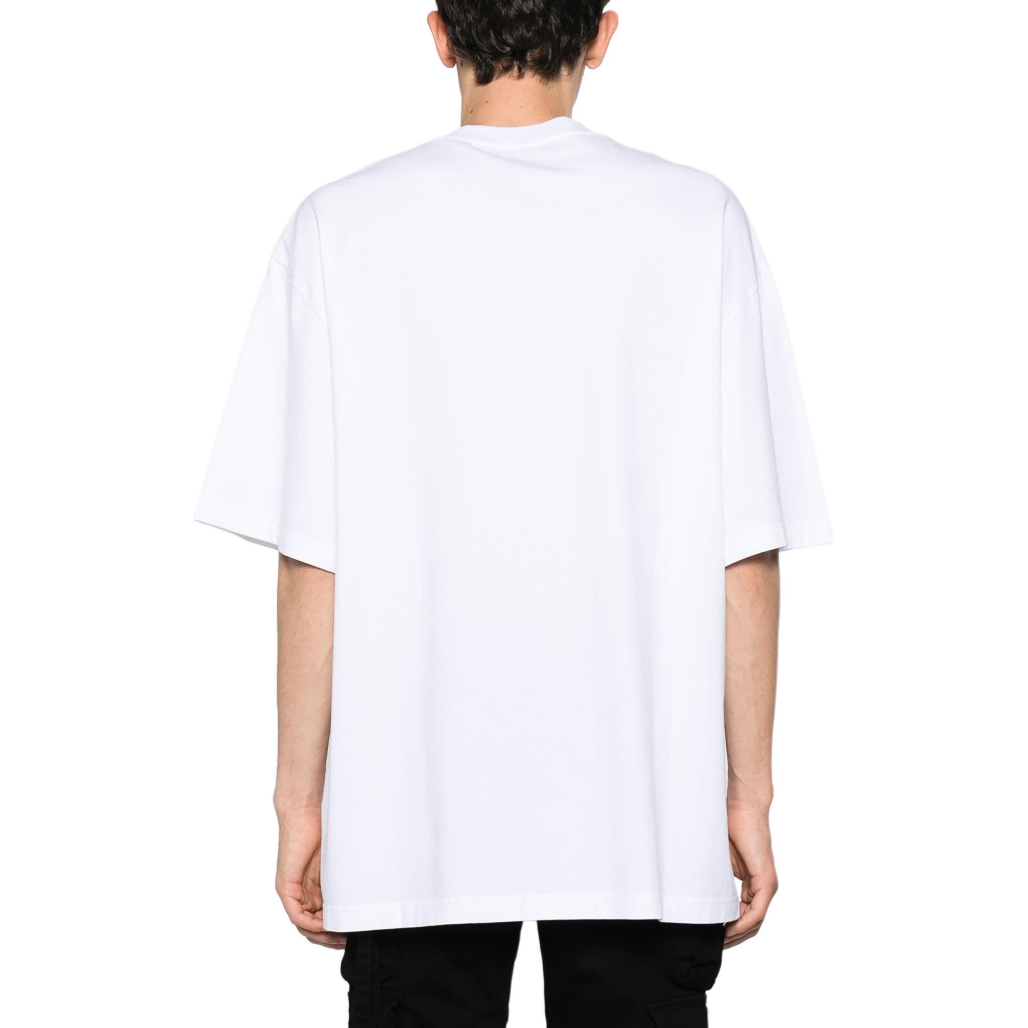 Shop AMBUSH 链条细节刺绣标志白色短袖男士T恤 BMAA001S24JER0010101