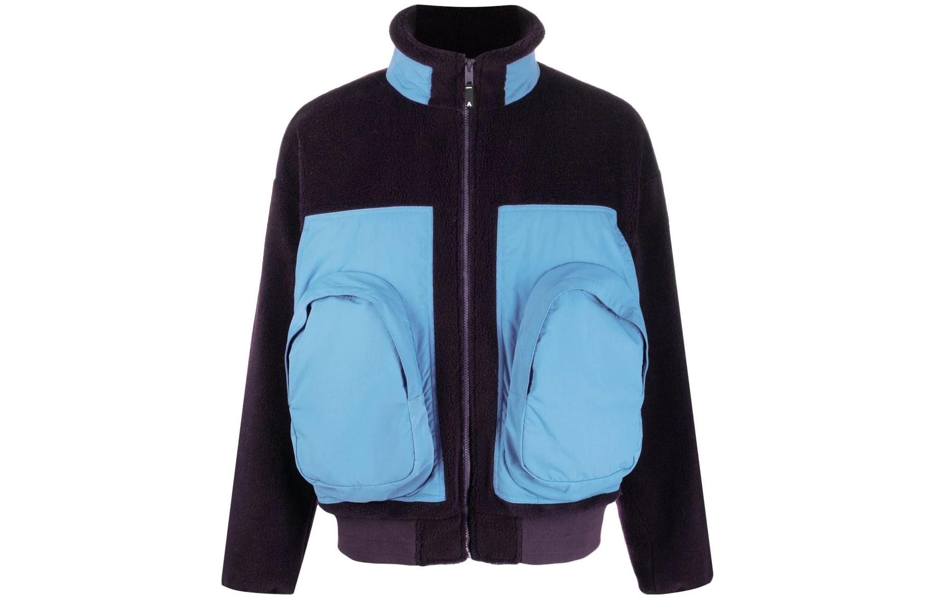 Ambush Color-Block Zip-Up Jacket - Blue BMEA025S22FAB0013810