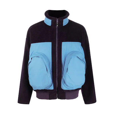 Ambush Color-Block Zip-Up Jacket - Blue BMEA025S22FAB0013810