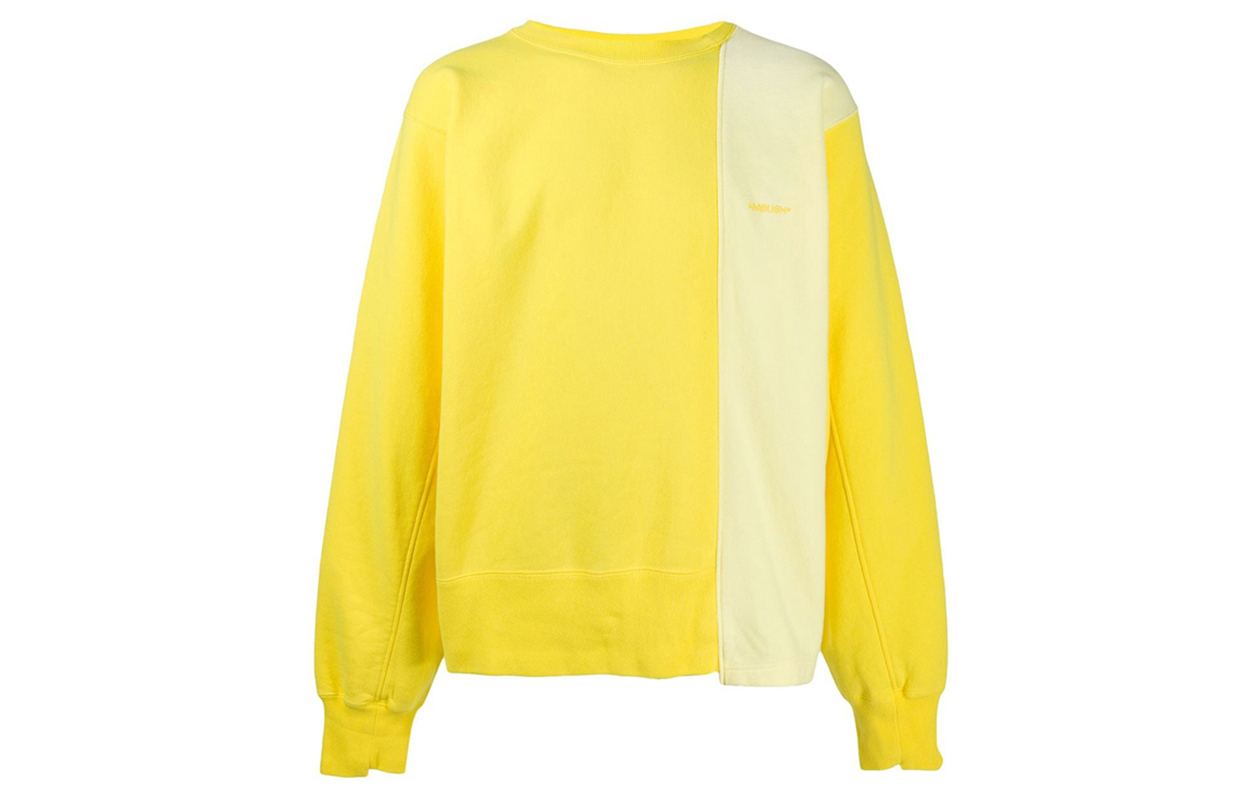 Ambush Colorblock Asymmetric Pullover Hoodie Yellow () BMBA003-F20FAB001-1800