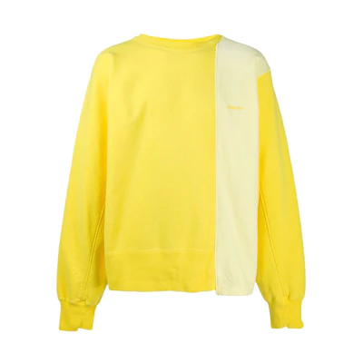 Ambush Colorblock Asymmetric Pullover Hoodie Yellow () BMBA003-F20FAB001-1800