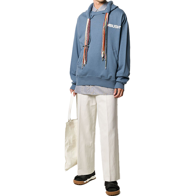 Lookbook AMBUSH Hoodie Tali Warna-Warni Unisex Biru 15385679