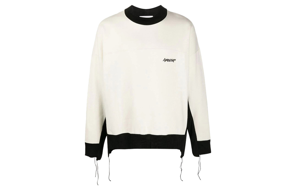 AMBUSH Contrast Letter Crewneck Sweatshirt White () BMBA002-F20FLE001-0210