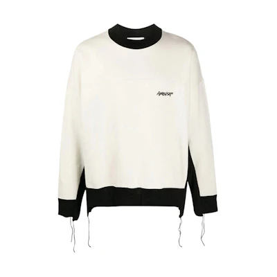 AMBUSH Contrast Letter Crewneck Sweatshirt White () BMBA002-F20FLE001-0210