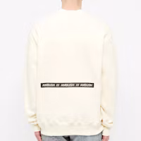 Purchase AMBUSH 奶油色腰部Logo長袖圓領衫 12112067
