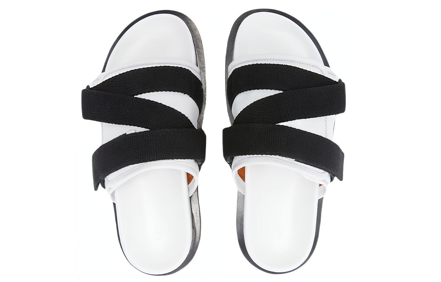 Shop AMBUSH Sandalia Cushion 'Negro Blanco' BMIH001S22LEA0010110