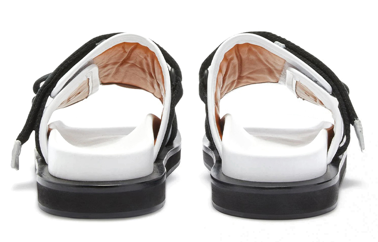 Purchase AMBUSH Sandalia Cushion 'Negro Blanco' BMIH001S22LEA0010110