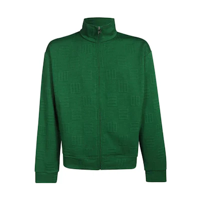 Ambush Embossed Logo Zip-Up Sweatshirt Green Long Sleeve BMBE001F22FAB0025555
