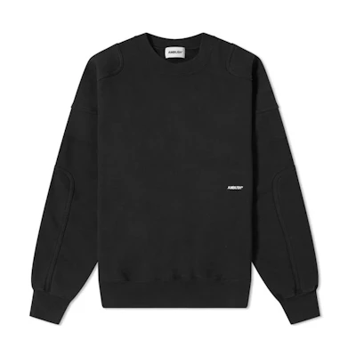 Ambush Embroidered Crewneck Pullover Sweatshirt Black Unisex 12112061BLCK