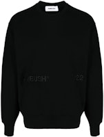 AMBUSH Embroidered Logo Crewneck Pullover Sweatshirt Black Mens BMBA005S22FLE0011010 AMBUSH Embroidered Logo Crewneck Pullover Sweatshirt Black Mens BMBA005S22FLE0011010