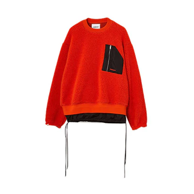 Ambush Fleece Crewneck Sweatshirt Orange Colorblock Design 16874807