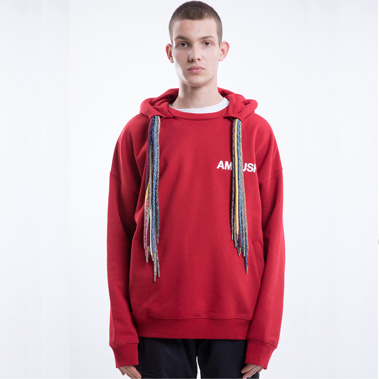 Lookbook AMBUSH FW18 Hoodie Pullover Multi Cord Unisex - Maroon 12111416