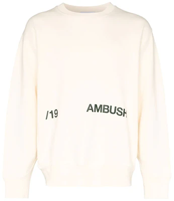 Ambush FW19 白色字母設計經典款中性圓領長袖上衣 12111841白 Order Ambush FW19 白色字母設計經典款中性圓領長袖上衣 12111841白
