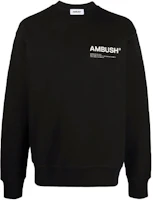 Order Ambush 2021秋冬黑色Logo字母印花长袖卫衣 BMBA021F21FLE0011001
