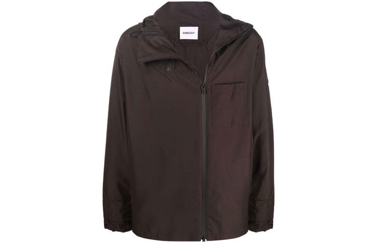 Ambush FW21 Brown Zipper Hoodie Jacket BMEB002F21FAB002641064102
